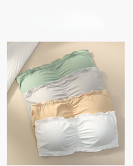 Ice Silk Strapless Seamless Bandeau Bra for Women