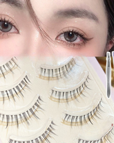 Natural False Eyelashes – A07 Transparent Band Anime Barbie Demon Style