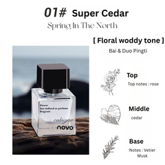 NOVO Floral Woody Perfume – Long-Lasting Fresh Scent, Light & Natural Fragrance for Everyday Wear