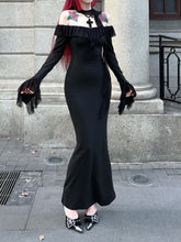 V-Neck Ruffle Long Sleeve Knitted Dress for Women | Slim-Fit Bodycon, Waist-Cinching, Knee-Length