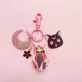 Cute Sailor Moon Keychain – Korean INS Style Girly Car Keychain for Couples
