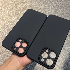 Minimalist Black Anti-Slip Phone Case – Full Protective Shockproof Cover