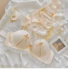 Lolita Style Push Up Bra Set for Small Bust