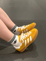 ADIDAS ORIGINALS Yellow & White Gazelle Indoor Sneakers | Bright Yellow | Comfortable & Stylish Casual Shoes | Samba
