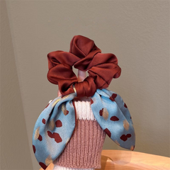 Korean Boho Polka Dot Bow Hair Tie – Trendy Ribbon Hair Accessory for Women