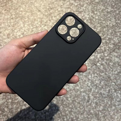 Minimalist Black Anti-Slip Phone Case – Full Protective Shockproof Cover