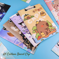 A4 Cartoon File Folder – Cute Student Clipboard & Writing Pad