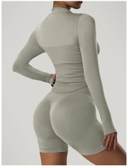 Seamless High-Waist Yoga Shorts for Women - Peach Butt Lift & Tummy Control, High-Stretch Fitness Running Shorts