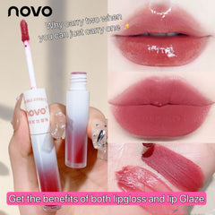 NOVO double-headed mirror lip gloss with matte lip glaze