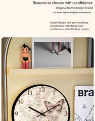 Butterfly Cream Art Silent Quartz Wall Clock