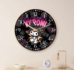Sanrio Kuromi Cute Cool Silent Quartz Wall Clock