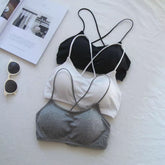 Backless Push Up Camisole Bra with Built In Padding