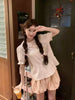 Petite Preppy Shirt & Skirt Two-Piece Set – 2025 Summer Youthful College Style Outfit