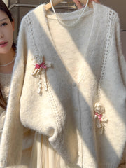 French Bow Knit Cardigan