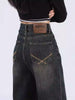 Vintage American High-Waist Wide-Leg Jeans for Women