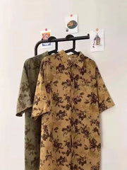 Vintage Baroque Cuban Collar Floral Shirt