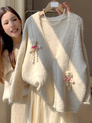 French Bow Knit Cardigan