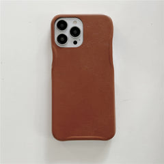 Leather Texture Three-Color Protective Phone Case – Anti-Fall Solid Color Shell