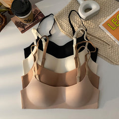 Seamless Wireless Bra for Women – Thin, Side-Support, No Steel Ring, Anti-Sag Small Cup Bra