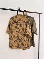 Vintage Baroque Cuban Collar Floral Shirt