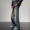 American Retro Hong Kong Style Men's Jeans – Loose Wide-Leg Straight Streetwear Pants