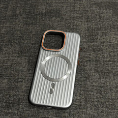 MagSafe Magnetic Suction Frosted Corrugated Phone Case – Simple & Stylish Protection