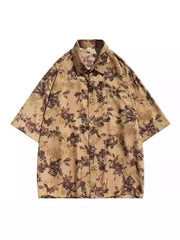 Vintage Baroque Cuban Collar Floral Shirt