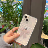 Bowknot Soft Transparent Phone Case – Cute All-Inclusive Cover with Ribbon Design