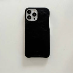 Leather Texture Three-Color Protective Phone Case – Anti-Fall Solid Color Shell