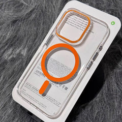 Clear Magnetic Phone Case – Anti-Yellowing Transparent Hard Cover with Strong Magnetic Alignment