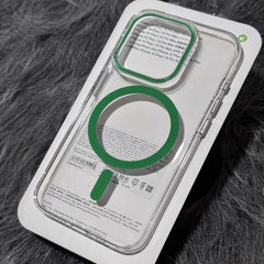Clear Magnetic Phone Case – Anti-Yellowing Transparent Hard Cover with Strong Magnetic Alignment