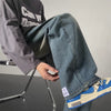 American Retro Hong Kong Style Men's Jeans – Loose Wide-Leg Straight Streetwear Pants
