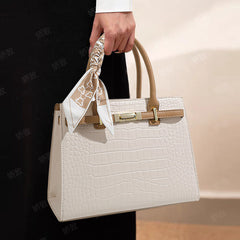 Genuine Leather Top-Handle Mom Handbag for Women