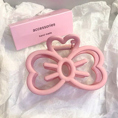 Simple Cute Bow Hairpin - Shark Clip for Hair Volume, Girl's Head Bun, Hair Accessory