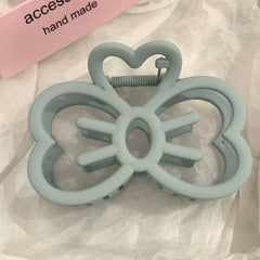 Simple Cute Bow Hairpin - Shark Clip for Hair Volume, Girl's Head Bun, Hair Accessory