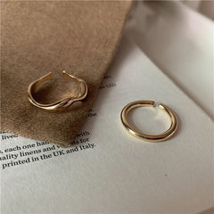Minimalist Elegant - Trendy INS Cold Aesthetic, Adjustable Open Ring for Women
