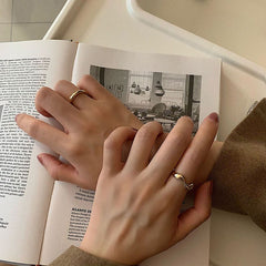 Minimalist Elegant - Trendy INS Cold Aesthetic, Adjustable Open Ring for Women