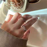Minimalist Elegant - Trendy INS Cold Aesthetic, Adjustable Open Ring for Women