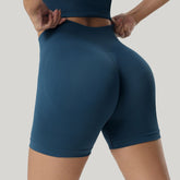 Seamless High-Waist Yoga Shorts for Women - Peach Butt Lift & Tummy Control, High-Stretch Fitness Running Shorts