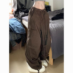 Japanese Vintage Casual Pants for Men & Women – High-Waisted Loose, Slimming Straight-Leg Wide-Leg Work Pants