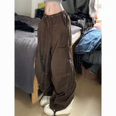 Japanese Vintage Casual Pants for Men & Women – High-Waisted Loose, Slimming Straight-Leg Wide-Leg Work Pants