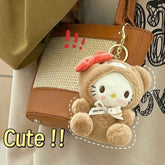 Cute Plush Bear & Kitty Keychain – Adorable Gift for Couples