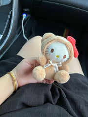 Cute Plush Bear & Kitty Keychain – Adorable Gift for Couples