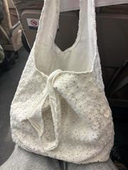 Floral Lace Canvas Tote Bag – Mori Girl Style Shoulder Bag for Spring/Summer