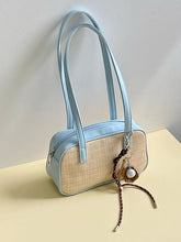 Luzi Women’s Straw Handbag – Korean INS Style Contrast Stitching Tote Bag