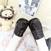 Uniity Brown JK Uniform Shoes - Lightweight Japanese School Loafers for Girls
