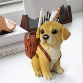 Cute Puppy Pen Holder Desk Decor – Student Stationery Gift for Teachers and Birthdays