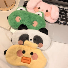 Cute Panda Eye Mask for Sleeping – Soft Plush Light Blocking Sleep Mask