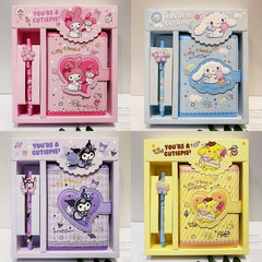 Sanrio Kuromi Cute Notebook Gift Set for Girls