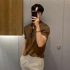 Classic Knit Polo Shirt for Men